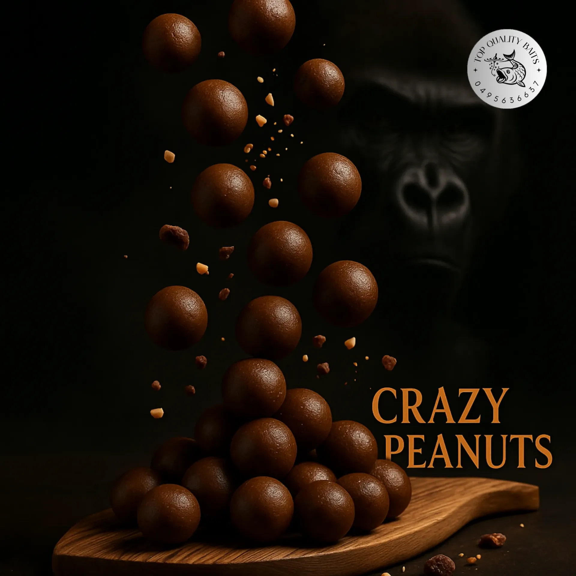 Crazy Peanuts Boilies - 1kg (16 mm)